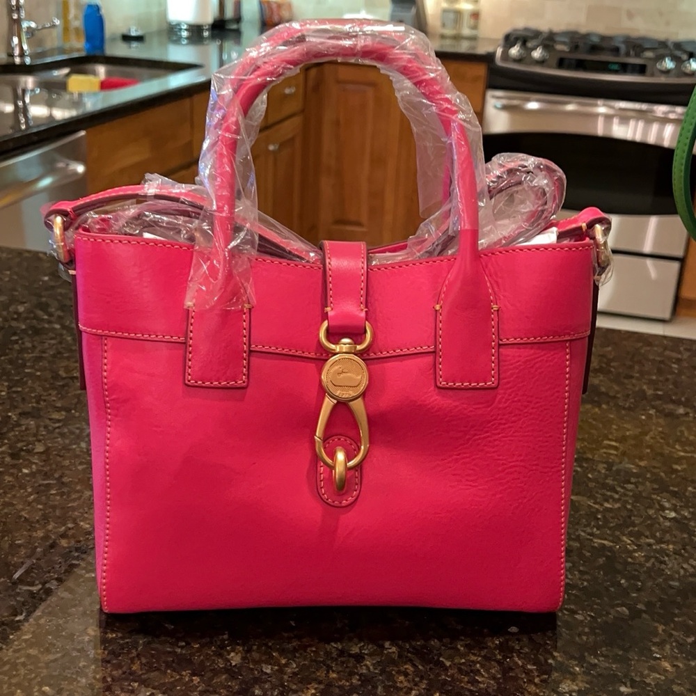 Pink Dooney & Bourke Leather Amelie Tote
